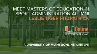 Meet Masters of Education in Sport Administration alumni Leslie Tiger Fitzpatrick