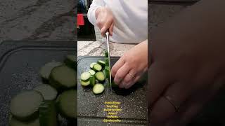 Satisfying cutting Cucumber with sounds #satisfying #cutting #Cucumber #asmr #shortsvideo #shorts