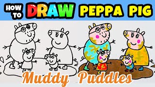 Draw Peppa Pig family Like a Pro: Step by Step Drawing for Kids