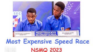 The Most Expensive Speed Race NSMQ2023 Quarter Final Contest