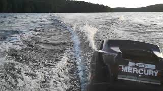 15 HP Mercury 2 Stroke Short Shaft Outboard Mercury  on the lake