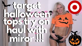 target halloween tops try on haul with miror !!!