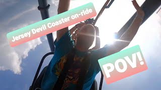 Jersey Devil Coaster - REVERSE POV - Six Flags Great Adventure