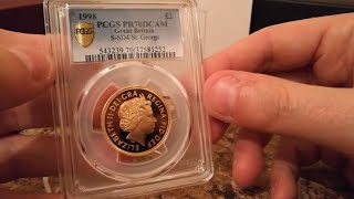 Rare Gold 1998 £2 PCGS Grade PR70DCAM coin! Ultra low Pop! 1 of 2 graded! ..