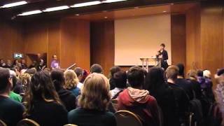 Caroline Lucas - Green Party MP talks at Animal Aid's Christmas Fayre 2014