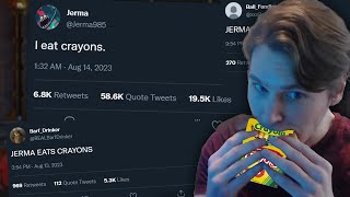 JERMA EATS CRAYONS