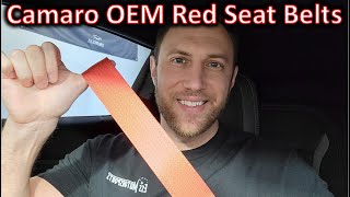 Camaro OEM Red Seat Belts