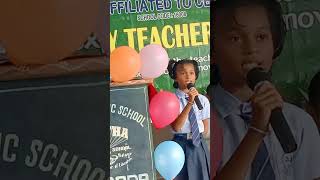 Speech by Siddhi on Teacher's Day this year.👍👍👍👍🥰🥰