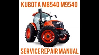 Kubota M8540 M9540 Tractor Operators Manual