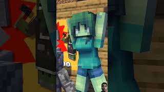 Zombie Girl Statue - minecraft animation #shorts