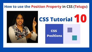 How to use positions in CSS (Telugu)