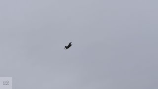 US Airforce F-16s and KC-135 Stratotanker final departure from Christchurch Airport 5 April 2024