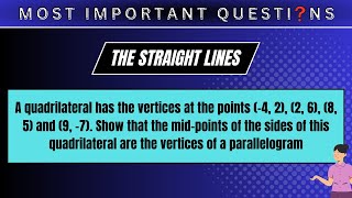 A quadrilateral has the vertices at the points (-4, 2), (2, 6), (8, 5) and (9, -7). Show that th....