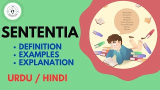 What is Sententia? (Rhetorical  Device) Explain in Hindi / Urdu