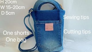 Look how I transform old shorts into this crossbody bag