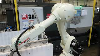 RFA Kawasaki RS020NFE91 RobotLoader voor Haas DS 30Y draaibank bij TMI Group 18 01 2019