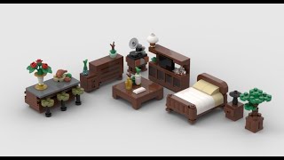 Wood style interior design - Lego MOC