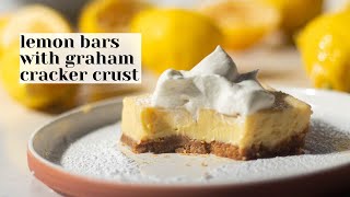 Lemon Bars with Graham Cracker Crust - Easy Recipe!