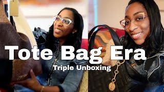 Triple Tote Bag  Unboxing | Vince Camuto Kisho Tote Bag | Steve Madden Faux Fur Hobo Bag | TJ Maxx