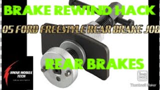 ['05 Freestyle Rear Brakes 1] Ford / Mercury / Lincoln , PADS CHANGE, HOW TO, REPLACE BACK BRAKES