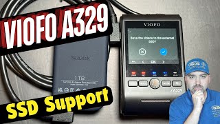 Viofo A329 Dash Camera how to use the SSD for saving video footage