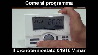 Come si Programma il cronotermostato Vimar 01910? Pillola N.78 di Materiale Elettrico  01910 vimar