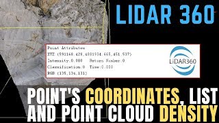 Lidar360 - Coordinates, List Picking and Density