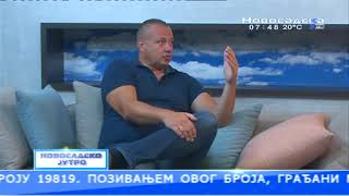 Gost: Robert Čoban, 17 08 2021 Novosadska TV Novosadsko jutro 07 34 00