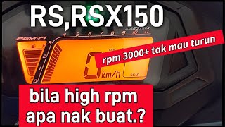 RS150 rpm tak stabil