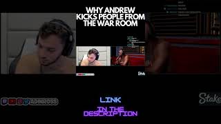 WHY ANDREW KICKS PEOPLE FROM THE WAR ROOM #shorts #andrewtate