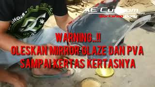 Tutorial membuat cetakan body fiber bahan fiber glass.  PART #2