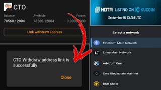 How to link Satoshi CTO address and an update on a project listing on 18th Sept