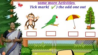 UKG - General knowledge| Activities ,Tick mark (✔️)the odd one out