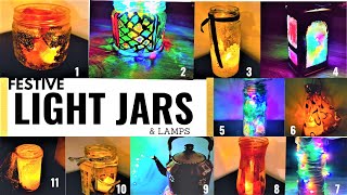 11 DIY Lighted Mason Jar Lamps Bottle Lamps & Lantern  Lights With Mason Jars  Glow Jars Home decor