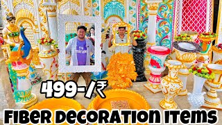 Fiber Decoration items Wholesale Market Delhi | Pillars, Pots Panel, Maharaja Gate