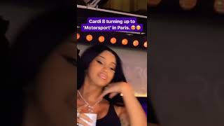 Cardi B vibing to MOTORSPORT in Paris 🇫🇷