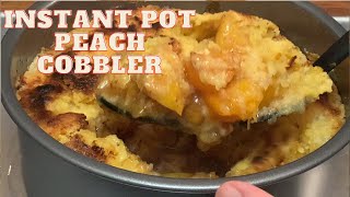 INSTANT POT PEACH COBBLER