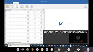 jv3 Descriptive Statistics in JAMOVI