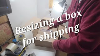 How to resize a box for shipping.