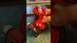 Making a miniature Santas sack!! 🎁#miniature #santa #christmas #presents #gifts #shorts #art