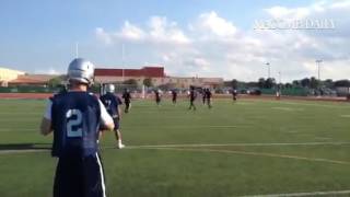 L'Anse Creuse North faces Dakota at the Cougars' 7 on 7 tournament.