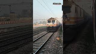 12002 Rani kamlapti Shatabdi overtaking Mangla Lakshadweep express #150kmph #gzbwap5 #shatabdi