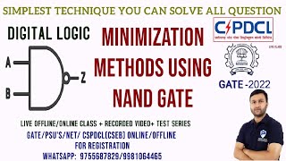 NAND GATE Designing & Minimization | Digital Circuits | GATE|CSPDCL(CSEB)| PSU's |CS | IT | EE | EC