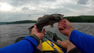 KAYAK fishing Bass for the first time ever!