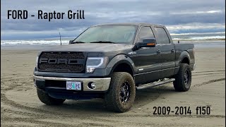 Rapter Grill: 2009-2014 FORD F150 aftermarket Grill install