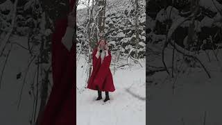 Historical cloak walk in the snow #shorts