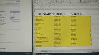 DinoTalk Episode 3 lucky draw