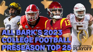 College Football Preseason Top 25 | All Bark Edition