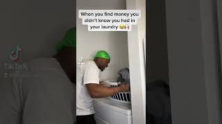 When you find money you didn’t know you had in your laundry #shorts #laundry #funny #short #viral