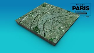 PARIS TOPOGRAFICA 3D MAP